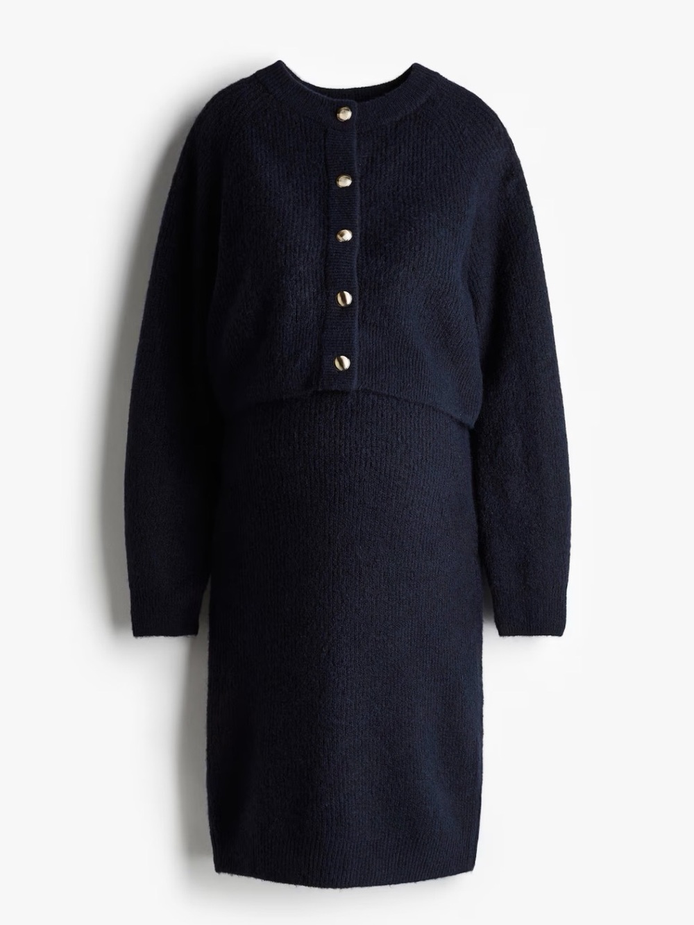 Navy Knit Maternity 2-Piece Set